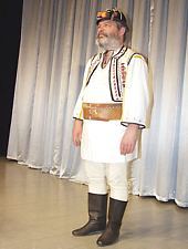 Traditional costume Fagaras, have on member of Poienita folk ansambly Brașov