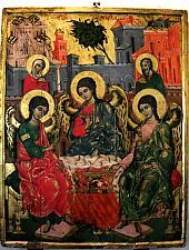 The museum, Pârvu Mutu's painting, Holy Trinity, Photo: pr. Mihail Nagy